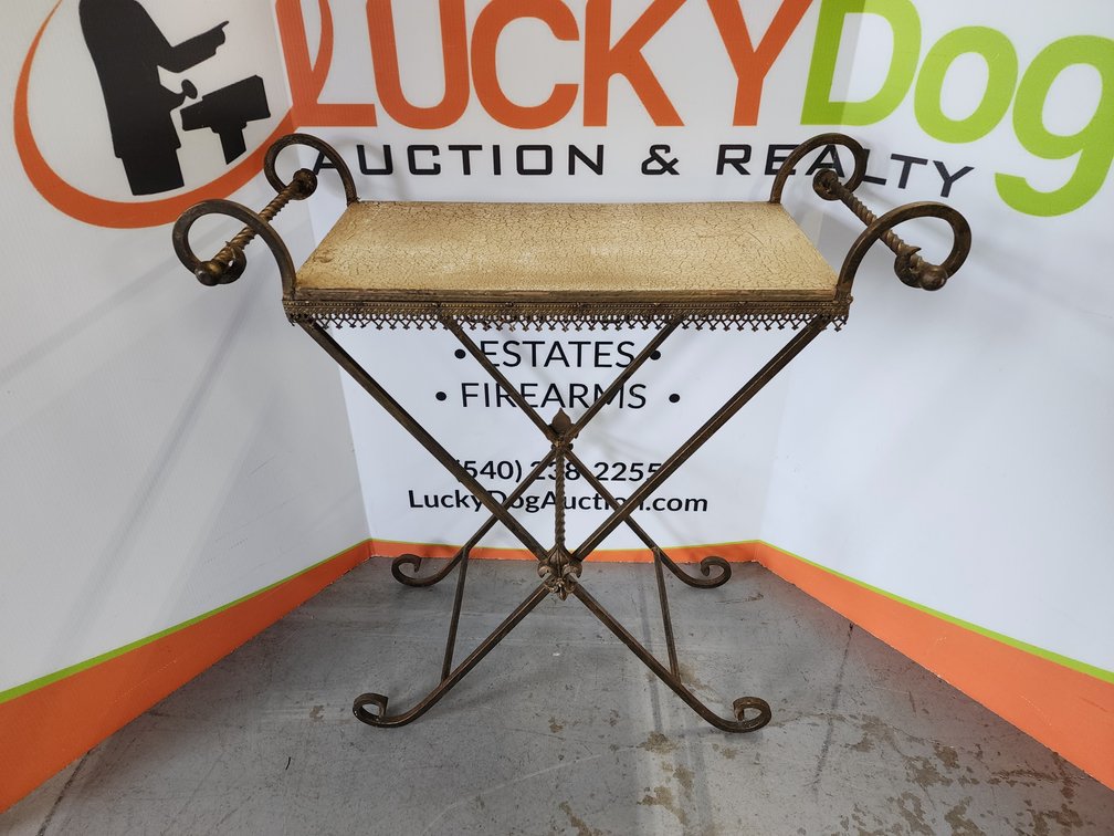 Metal Decorative Table Measures 35" Tall x 34" Wide x 15.75" Deep
