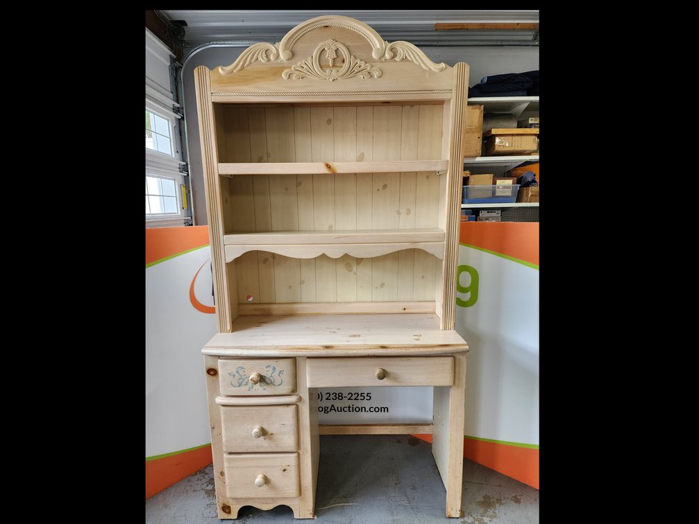 2 Piece Bookshelf Desk Measures 78" Tall x 40" Wide x 16.5" Deep