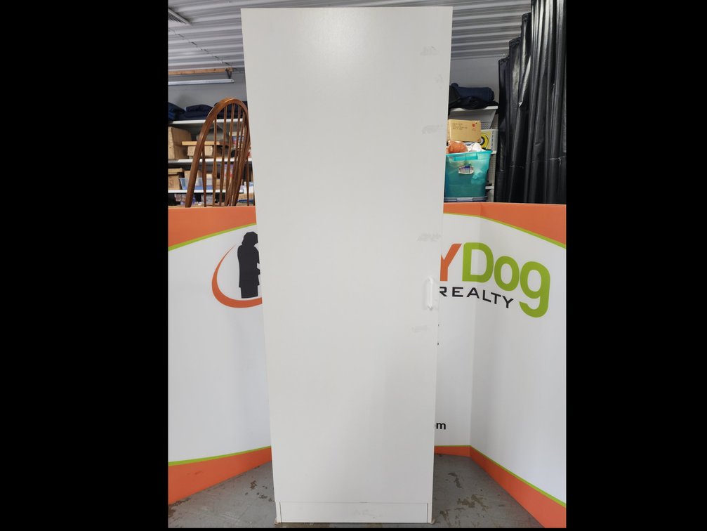 Single Door Storage Cabinet Measures 70.5" Tall x 24" Wide x 16" Deep