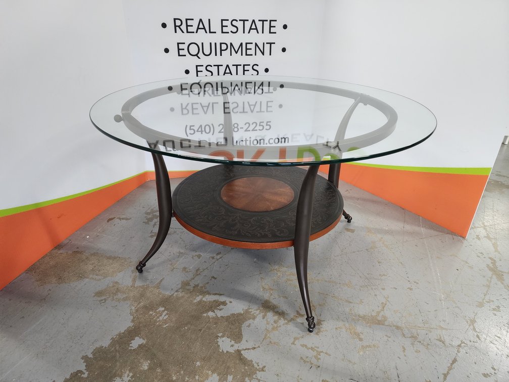 Glass Top Coffee Table Measures 19.5" Tall x 35.5" Wide 