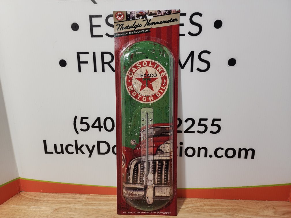 Texaco Metal Thermometer - New - Approx 18" Tall