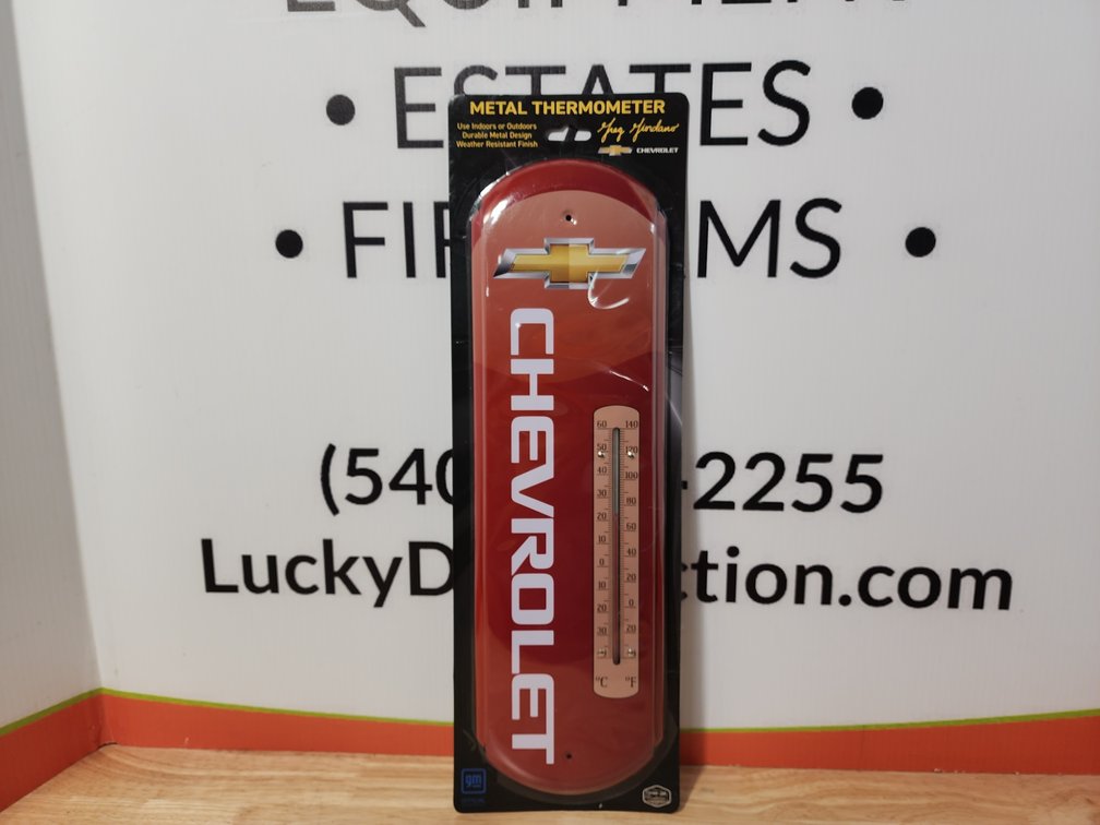 Chevrolet Metal Thermometer  - New - Approx 18" Tall 
