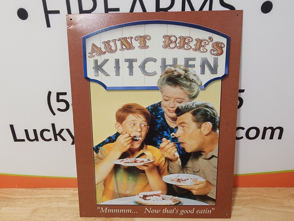 Andy Griffith " Aunt Bees Kitchen" Metal Sign Measures 16" Tall x 12.5" Wide