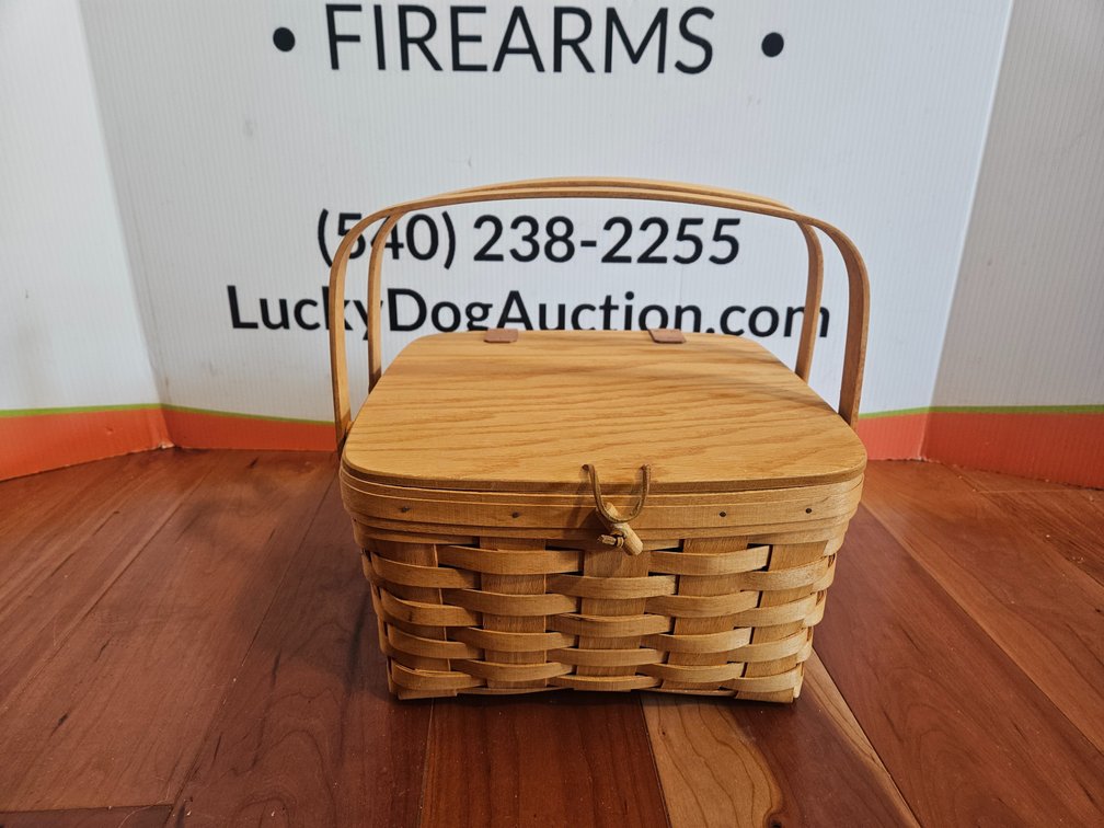 Longaberger Picnic Basket - Measures 6.5" Tall × 12" Wide × 12" Deep