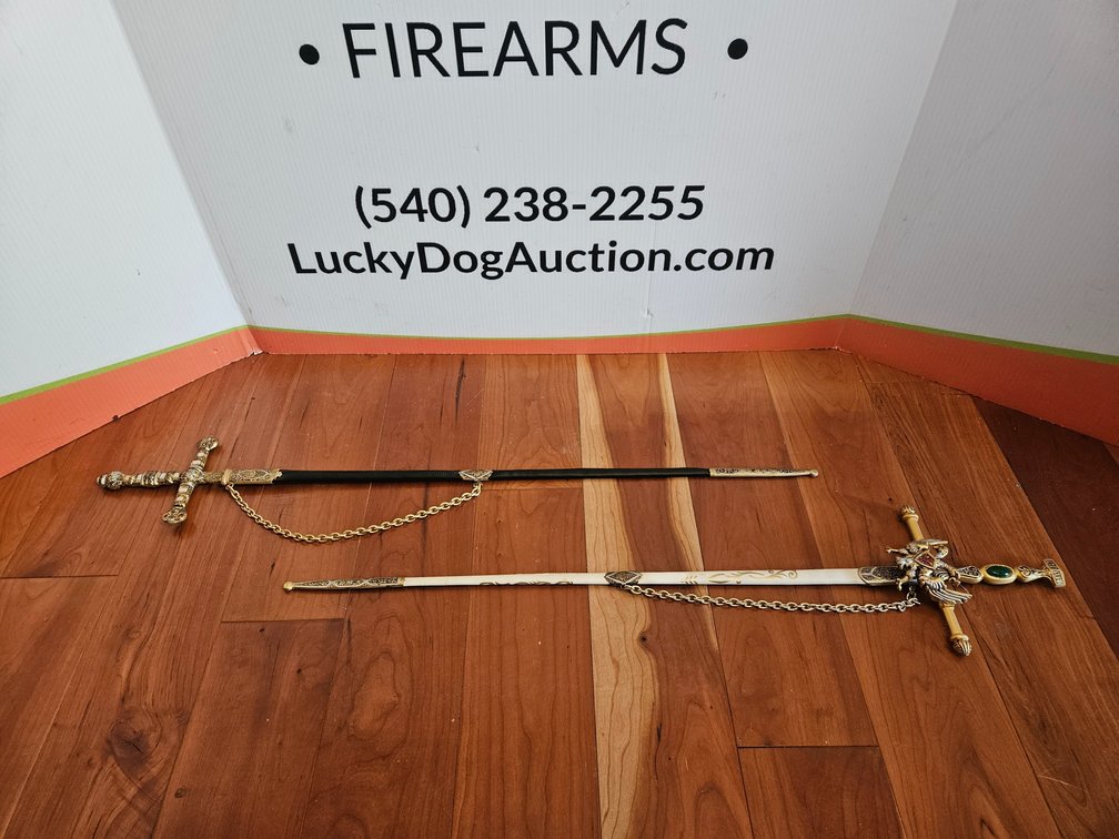 Display Replica Swords Made In Spain - Measures 32" and 33" Long (2 Included)