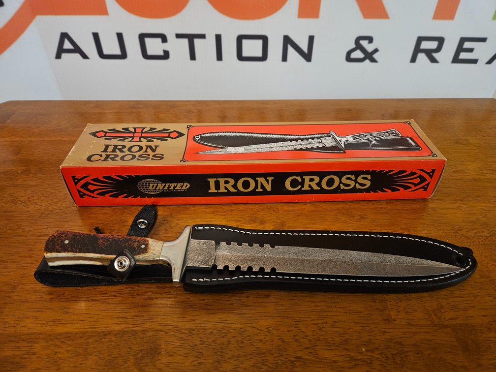 United Cutlery Iron Cross Knife W/Sheath and Box - Measures 14.5" Long