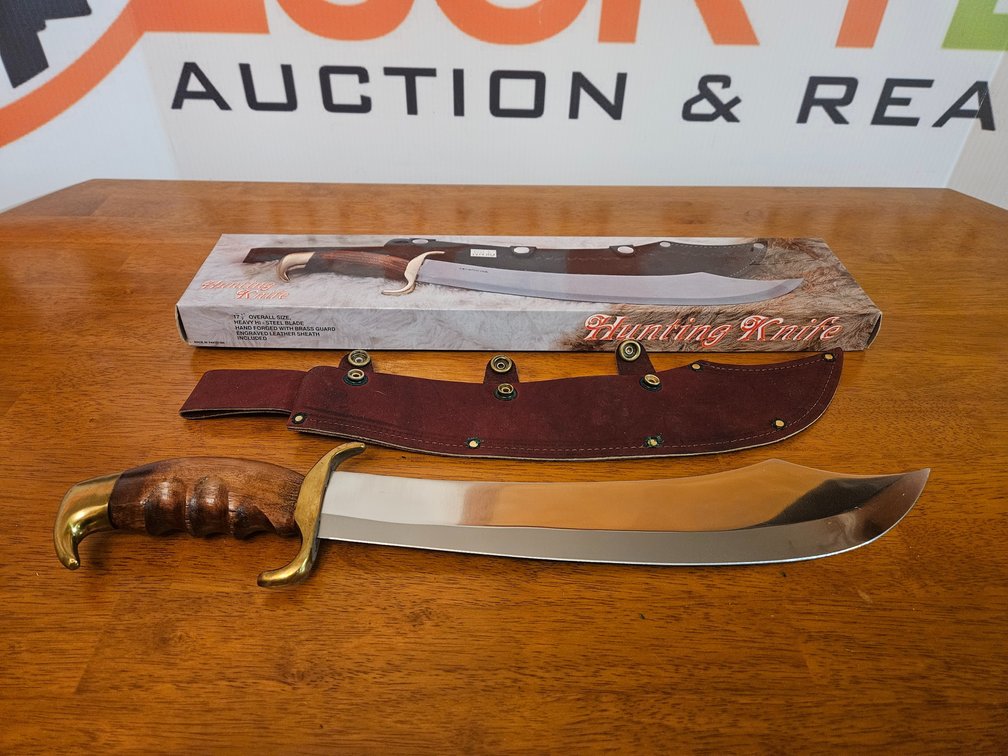 Hunting Knife W/Sheath and Box - Measures 18" Long
