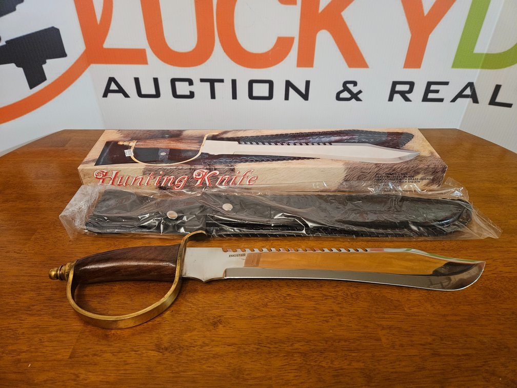 Hunting Knife W/Sheath and Box - Measures 20.75" Long