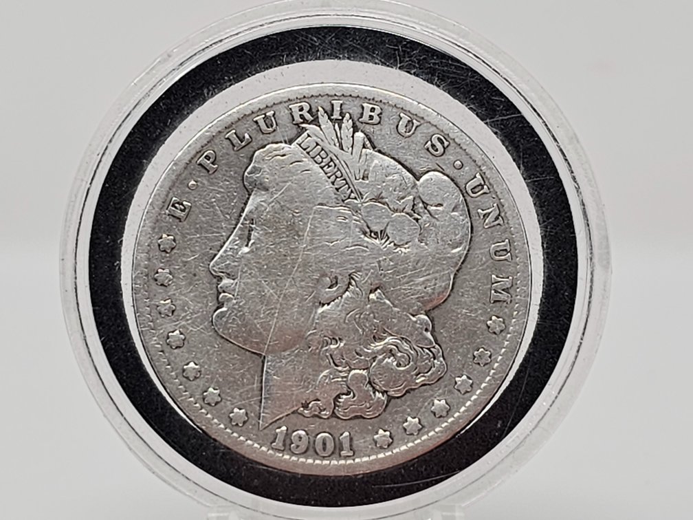 1901-O Morgan Silver Dollar w/ Capsule 