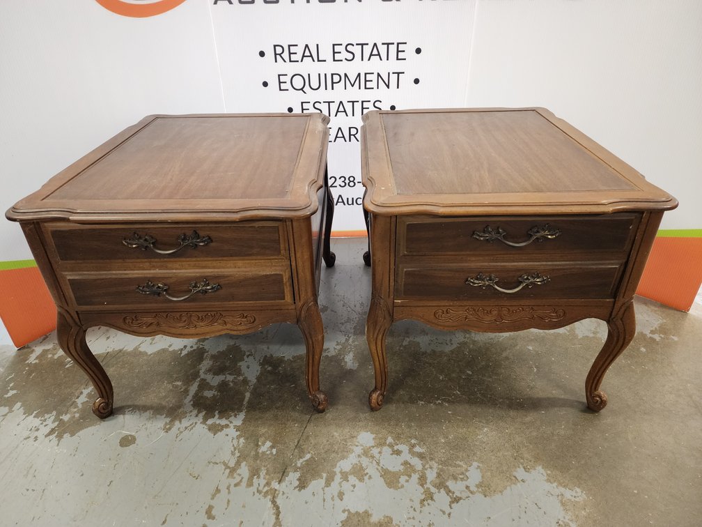 End Tables w/Drawer Measure 21" Tall x 22" Wide x 29" Deep (2) Included 