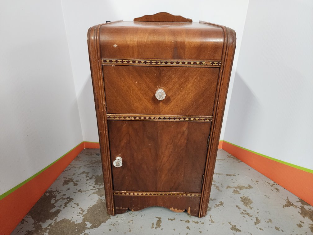 Waterfall Style Nightstand Measures 29" Tall x 15.5" Wide x 17" Deep
