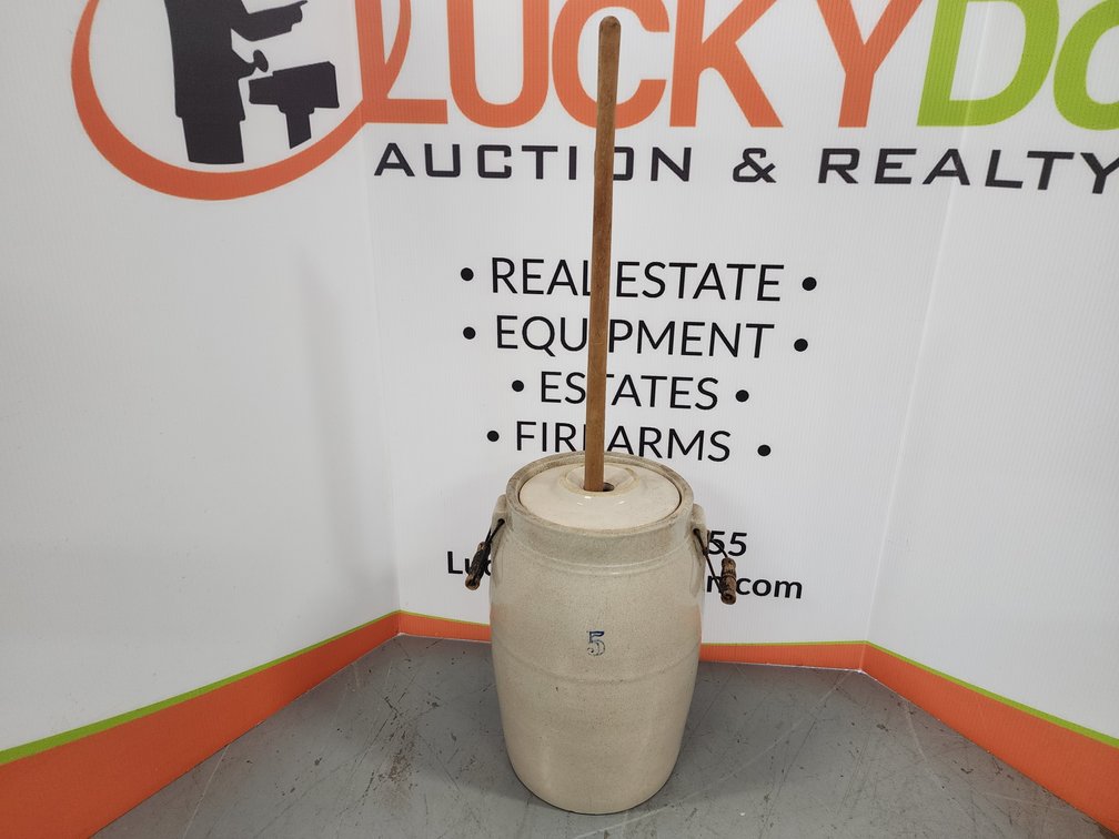5 Gallon Butter Churn Measures 38.5" Tall 