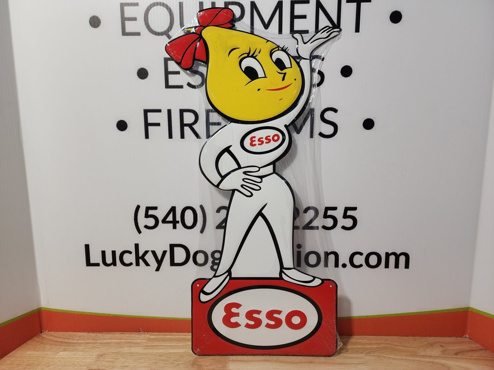 Esso Metal Sign Measures 23.25" Tall