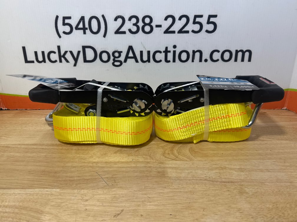 (2) Unused 2” x 27’ 10,000 Lb Break Strength Ratchet Straps