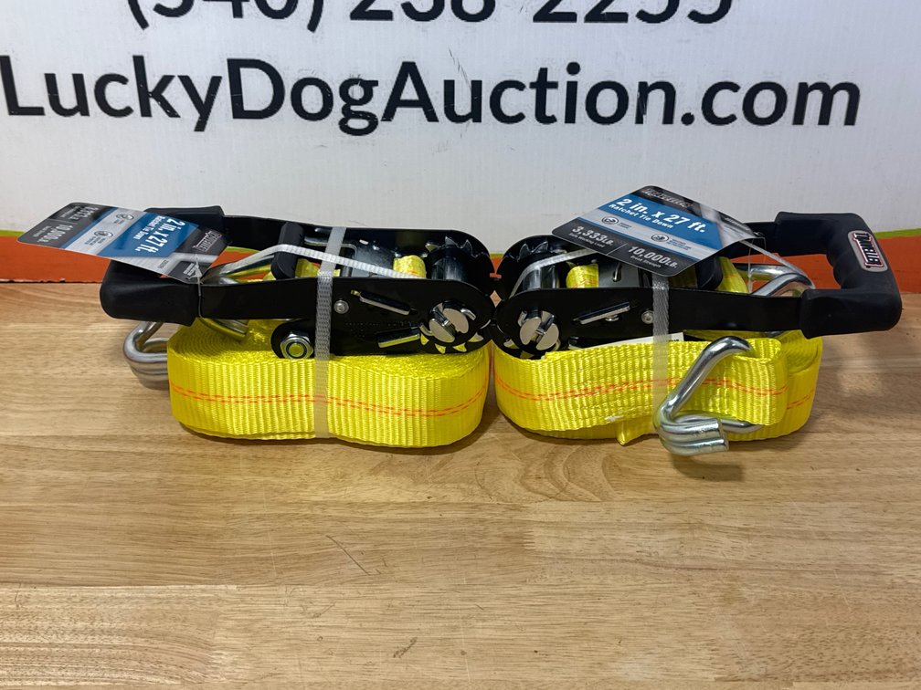 (2) Unused 2” x 27” 10,000 Lb Break Strength Ratchet Straps