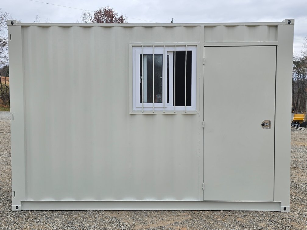Unused 12' Mini Office Container - Walk in Door - Window (2359)