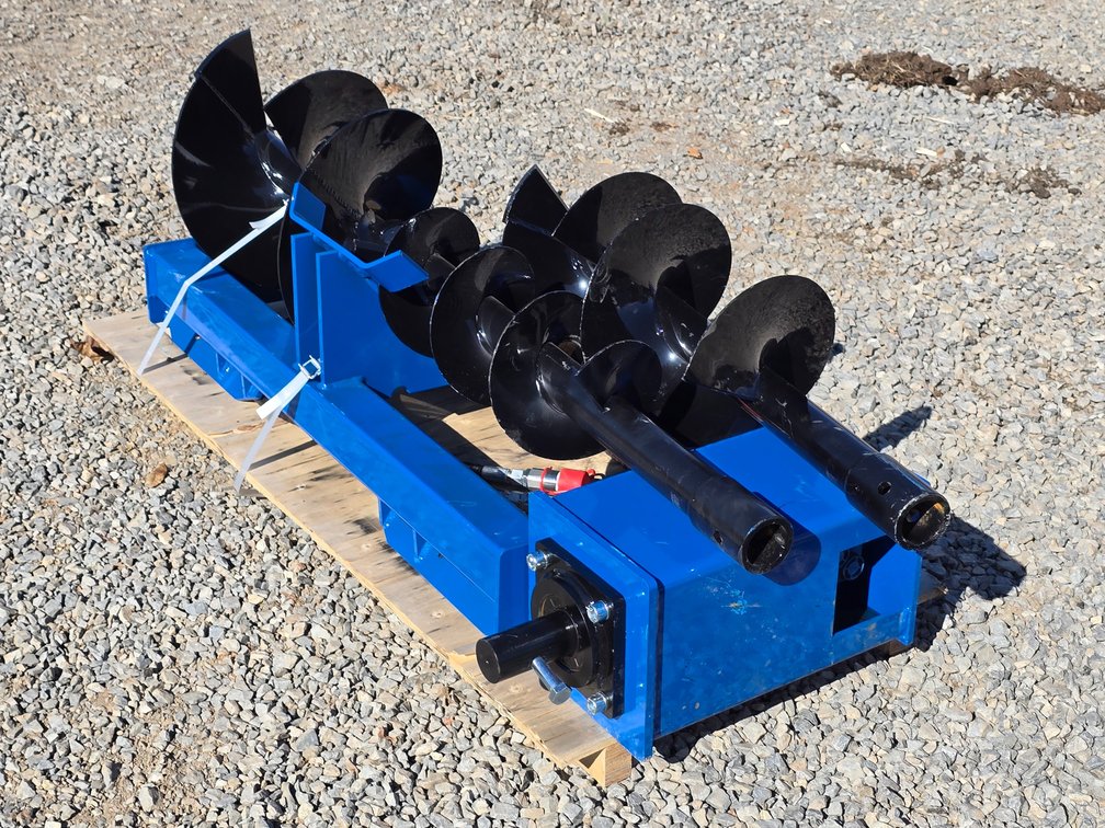 Unused Skid Steer Auger - 8",12",16" Bits - Skid Steer Quick Attach