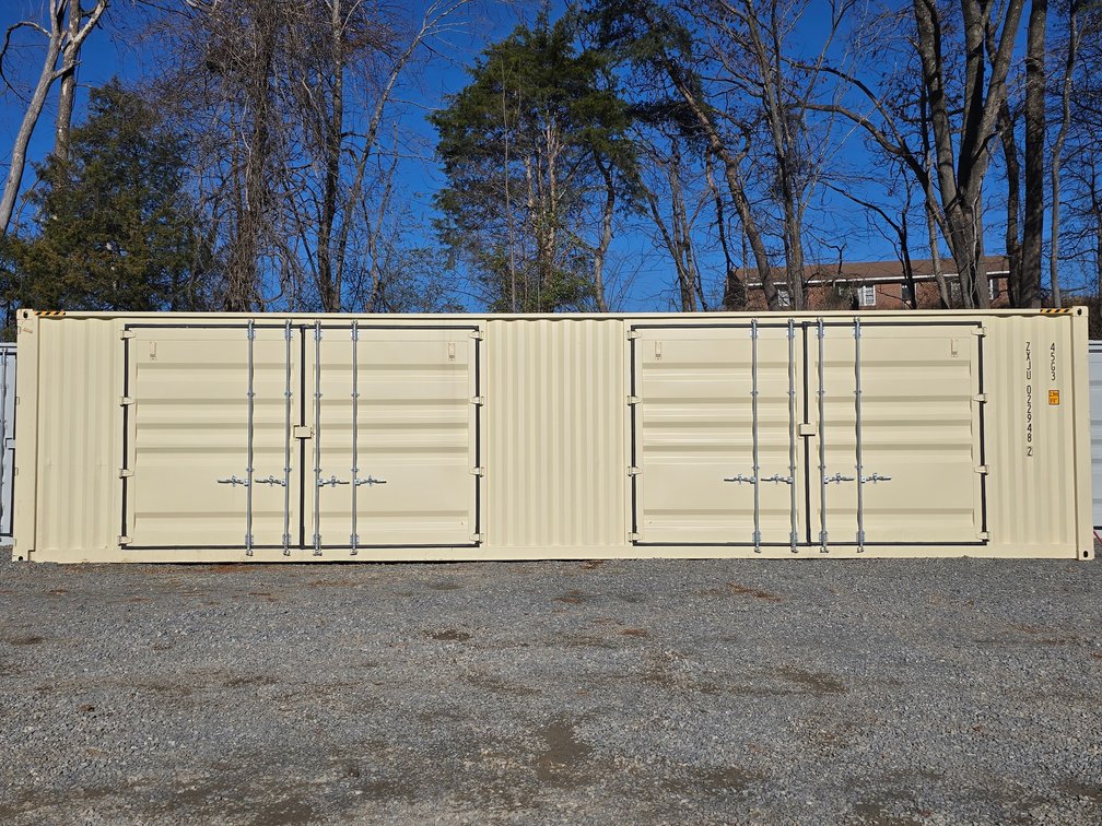 40' High Cube (9' 6" Tall) Cargo Container w/ 2 Sets of Double Side Doors (9482)
