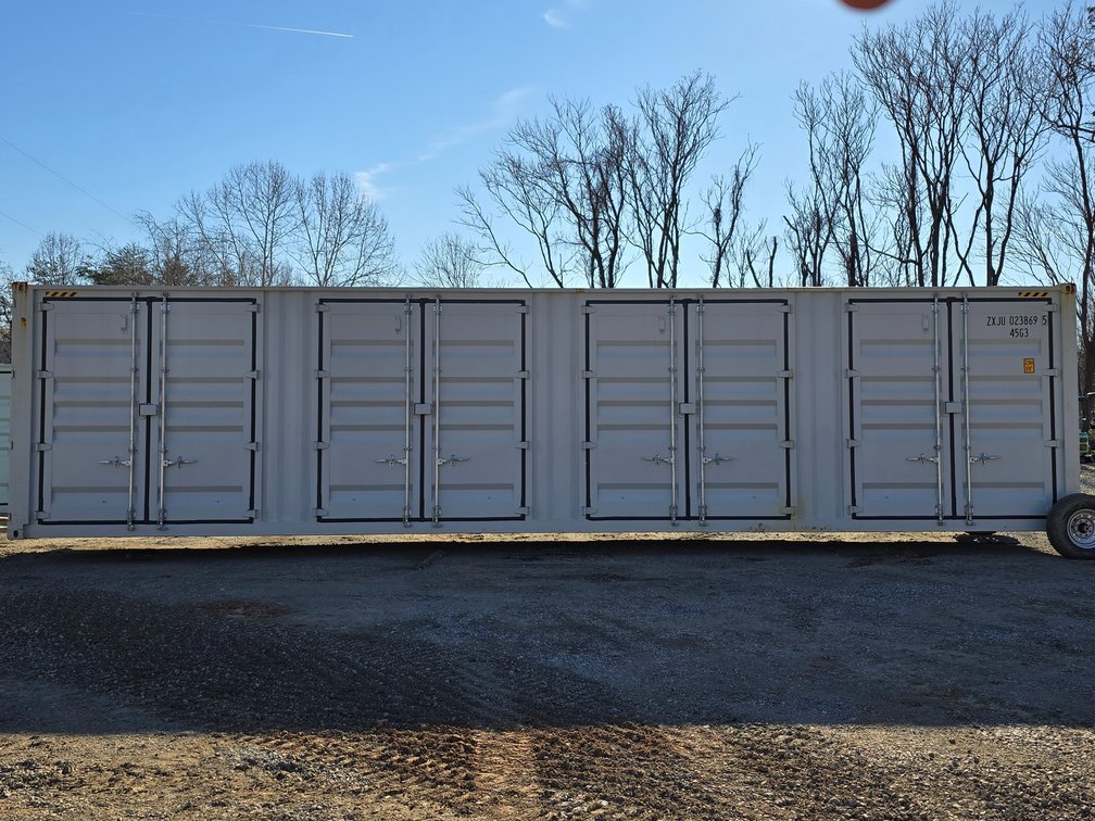 40' High Cube (9' 6" Tall) Cargo Container w/ 4 Sets of Double Side Doors (8695)