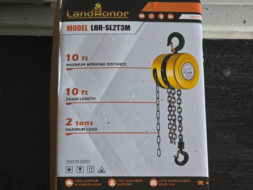 Unused Landhonor Manual Chain Lift