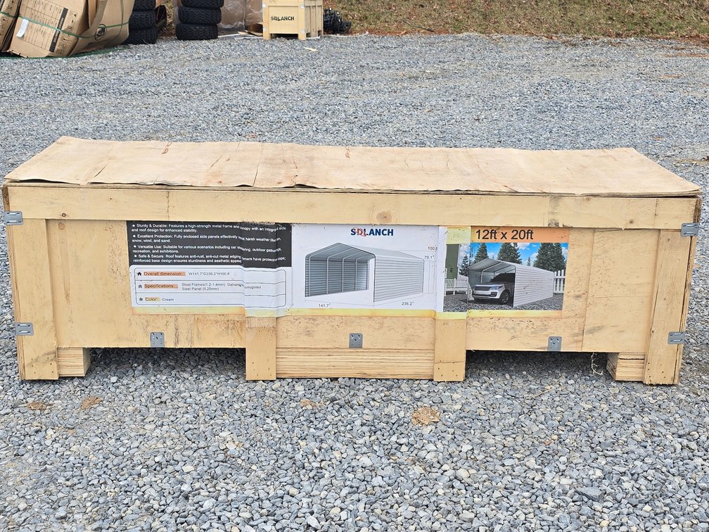 Unused SDLanch 12' x 20' Carport - Cream