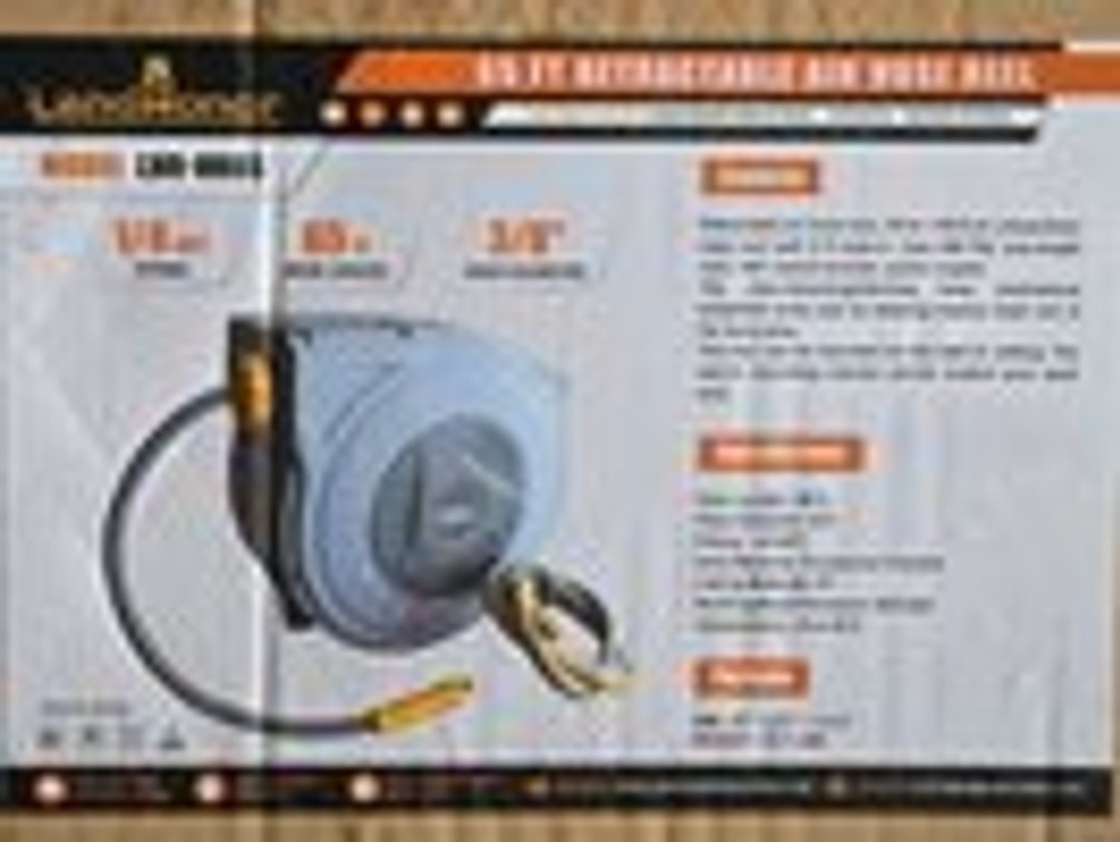 Unused Landhonor 65' Retractable Air Hose Reel