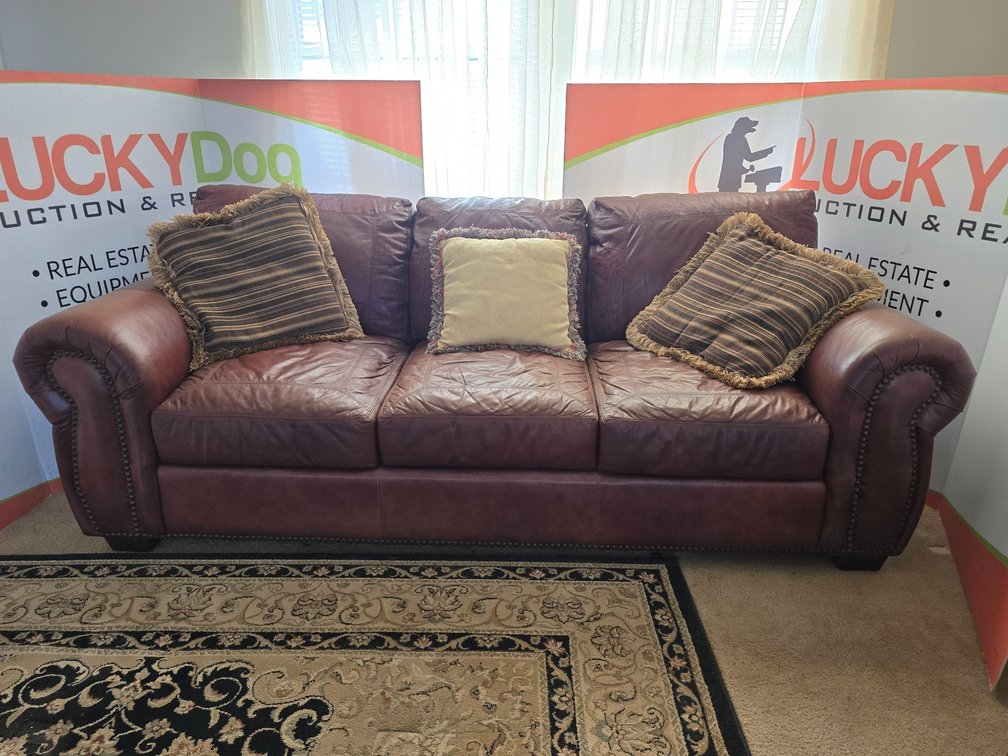 Leather Couch - Measures 88" x 37" x 37"
