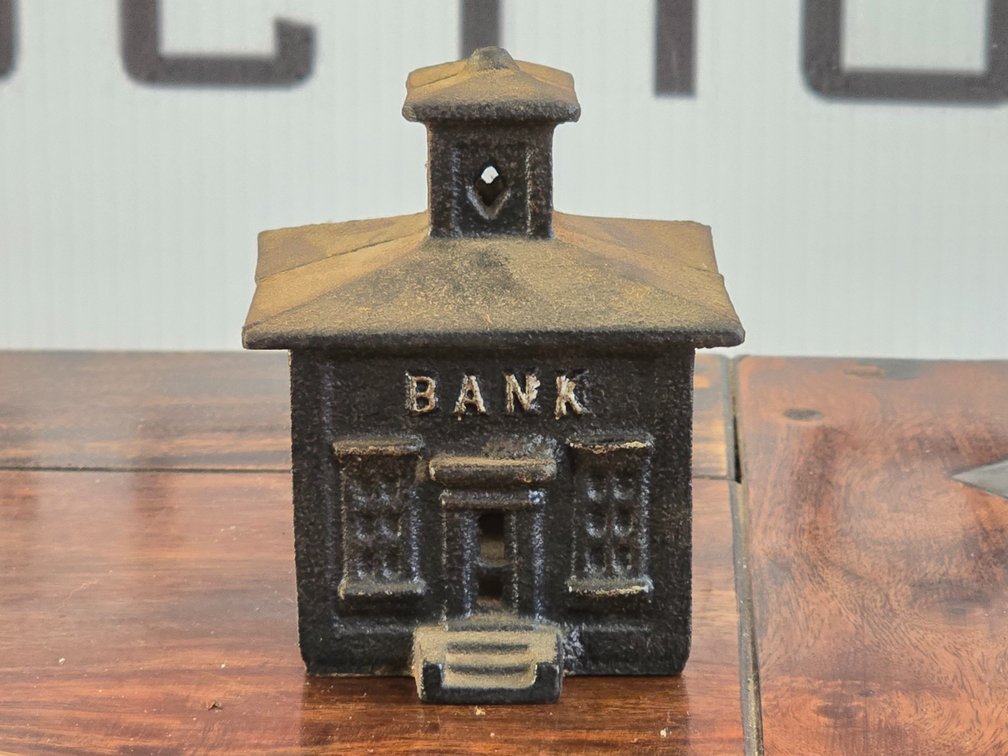 Cast Iron Bank - Measures 3" x 3" x 3"