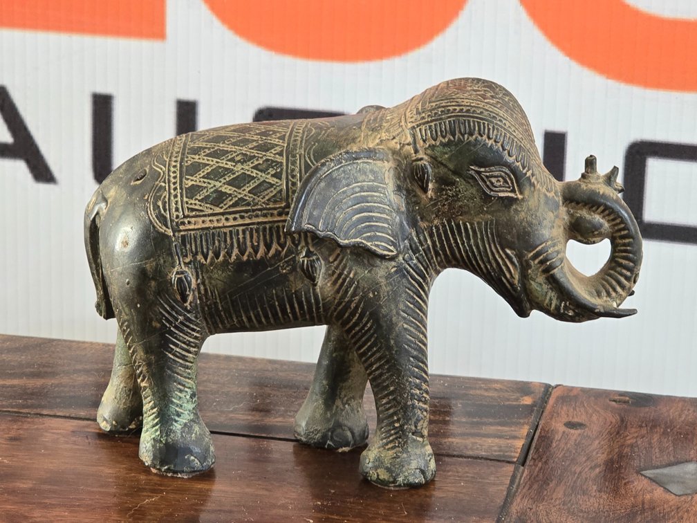 Intricate Engraved Elephant Statue