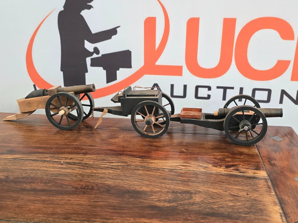 Cannon and Wagon Models (3 Pieces)