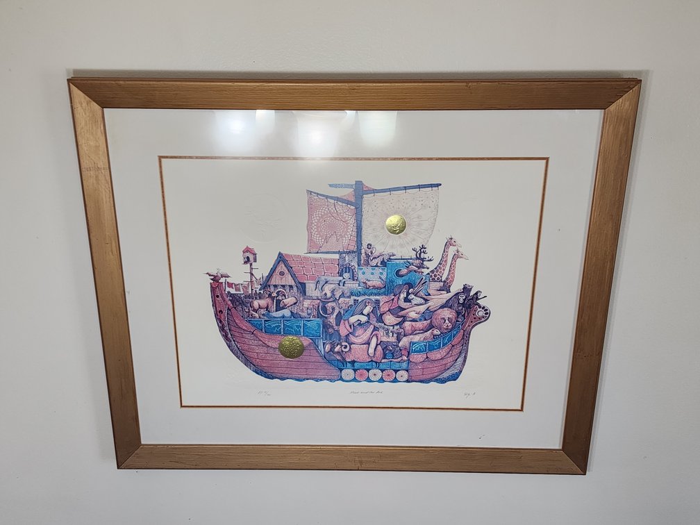 "Noah and the Ark" Framed Print - Numbered and Signed by the Artist - 27" x 33"