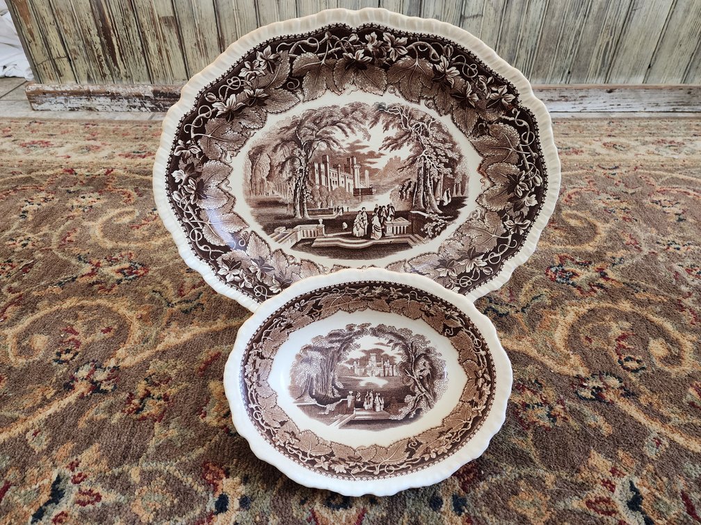 (2) Ironstone Platters