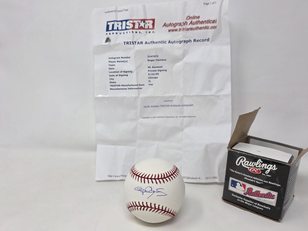 Roger Clemens Signed Baseball w/ Certificate of Authorization
