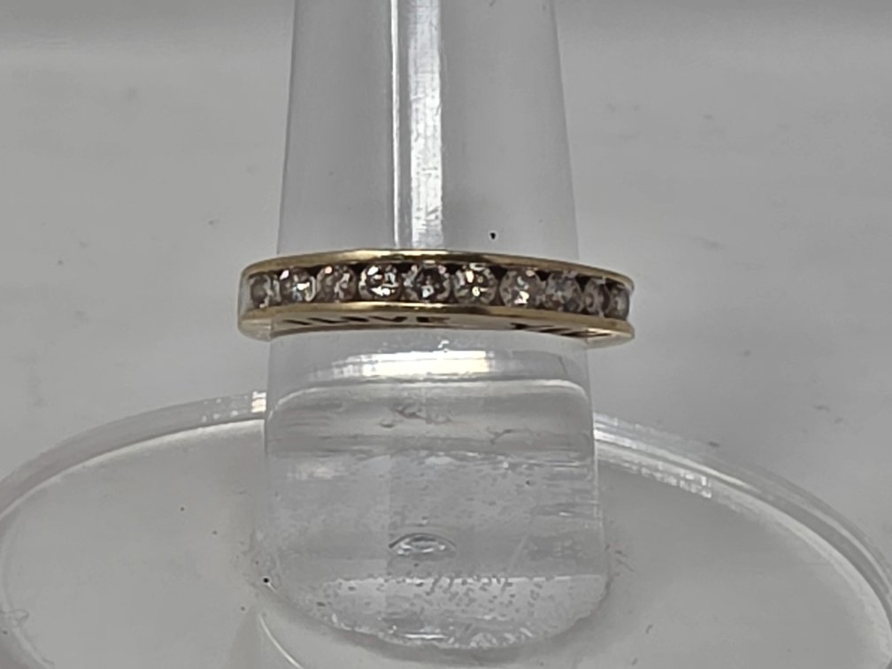 10-KT Gold Diamond "I Love You" Ring - Size 7.25 - Round Full Cut Diamonds (10 Total) .50 Carats Total - Clarity SI-2 - I-1 - Color: J-K - 2.5 Grams Total Weight