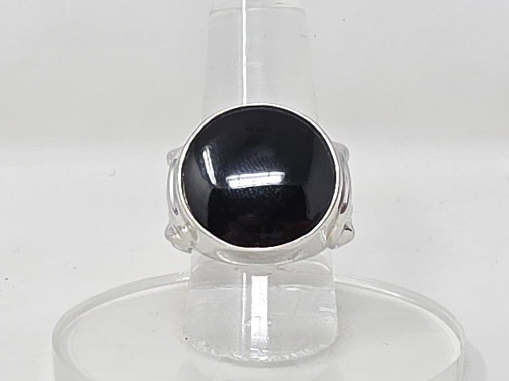 Sterling Silver Black Onyx Ring - Size 7.25 - 12.7 Grams Total Weight