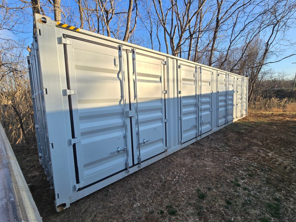 40' High Cube (9' 6" Tall) Cargo Container w/ 4 Sets of Double Side Doors (9425)