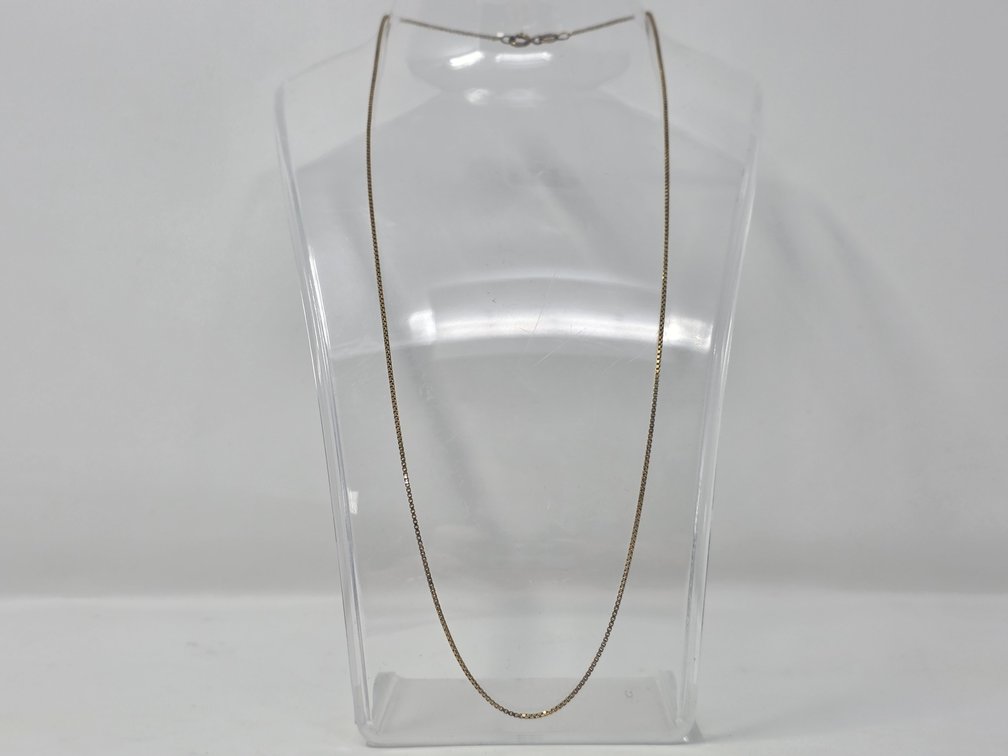Gold-Plated over Sterling Silver Box Chain - 20" Long x 1MM - 2.8 Grams Total Weight