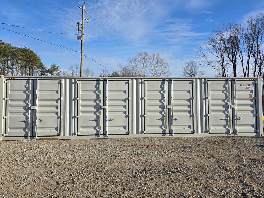 40' High Cube (9' 6" Tall) Cargo Container w/ 4 Sets of Double Side Doors (9860)