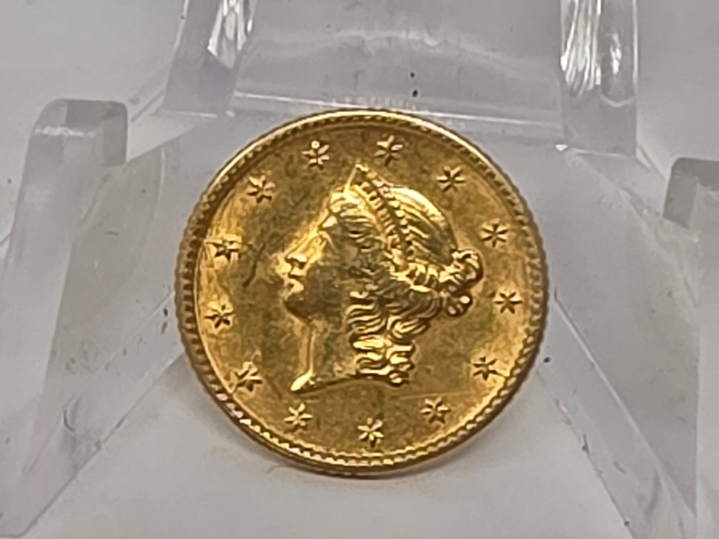 1853 Liberty Head One Dollar Gold Coin