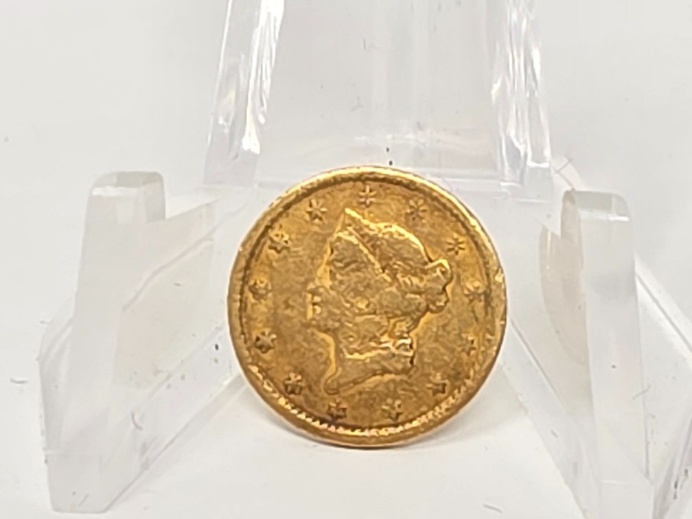 Type 1 - 1851 Liberty Head One Dollar Gold Coin