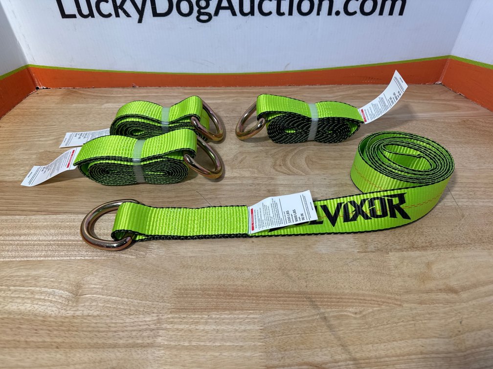 (4) Unused Bolvixor 2”x8’ Lasso Wheel Tie Down Straps