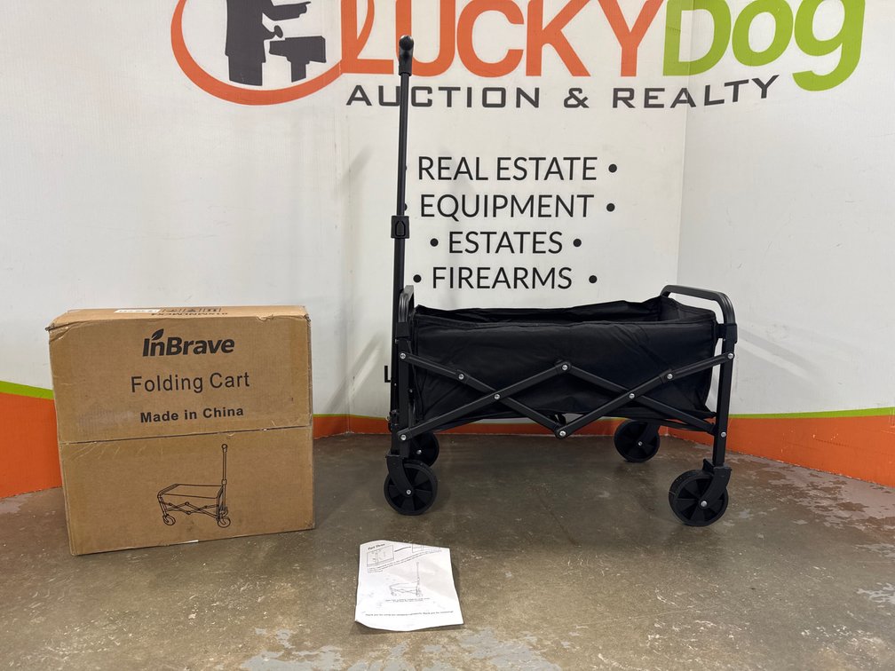 Inbrave Folding Pull Behind Cart Measures 24” Wide