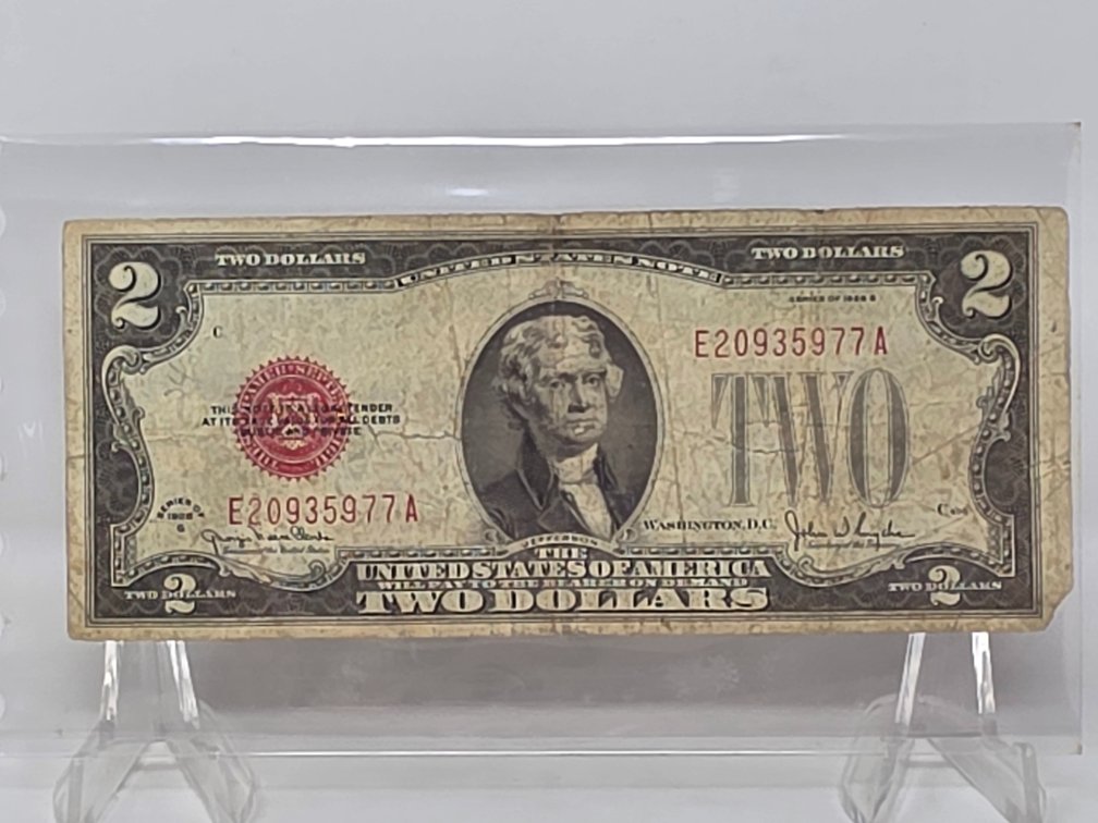 1928 G $2 Red Seal United States Note
