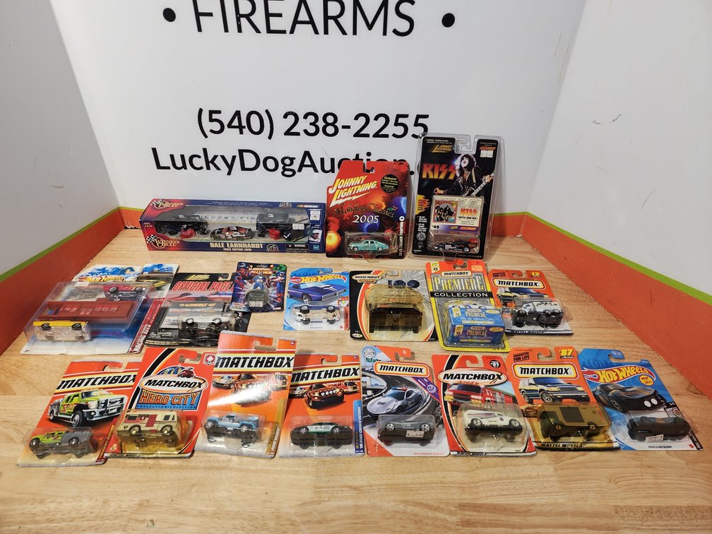 (17) Assorted Diecast Toy Cars and Winners Circle Dale Earnhardt Track Support Crew