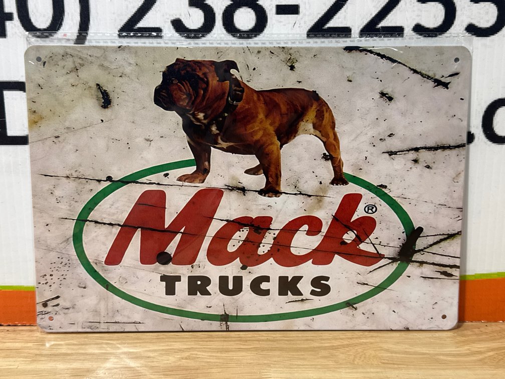 Mack Trucks Metal Sign Measures 12”x8”