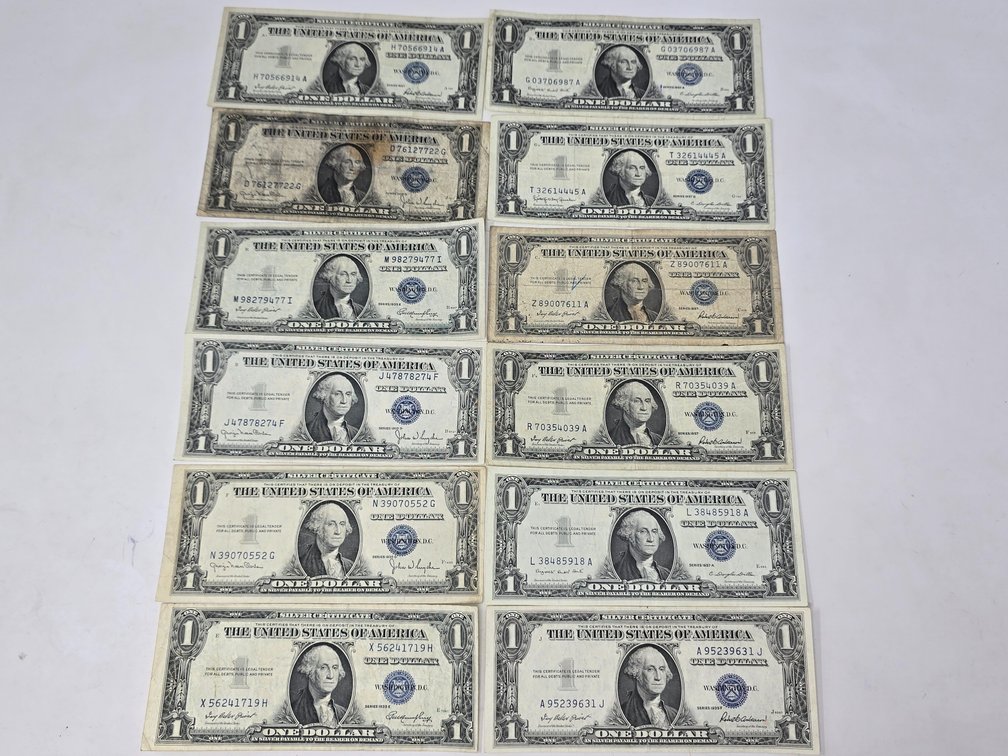 (12) $1 Silver Seal Certificates