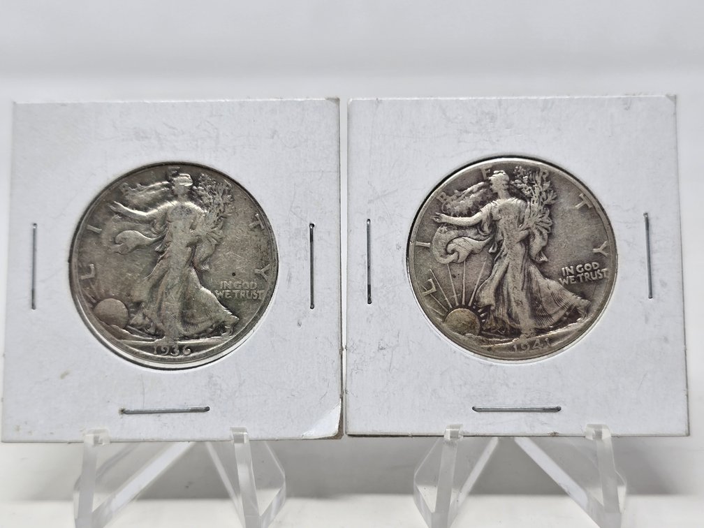 1936 Walking Liberty Half Dollar - 1941 Walking Liberty Half Dollar
