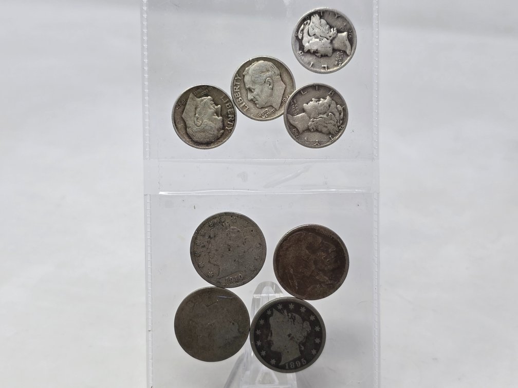 Assorted Mercury, Roosevelt, Dimes - V Nickels