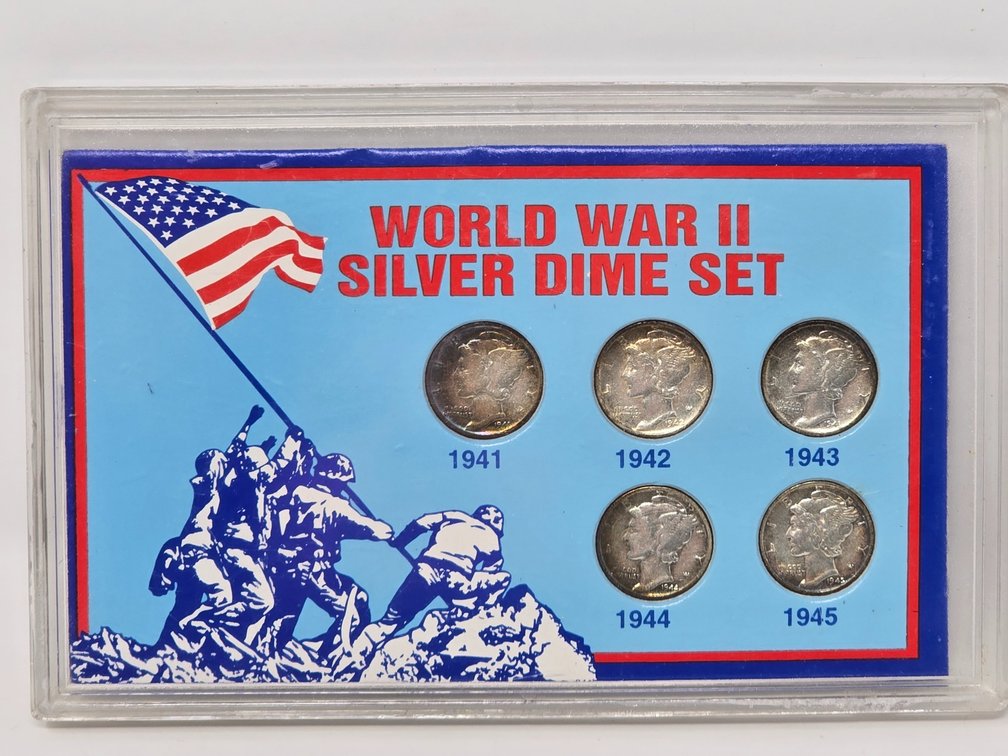 World War II Silver Dime Set