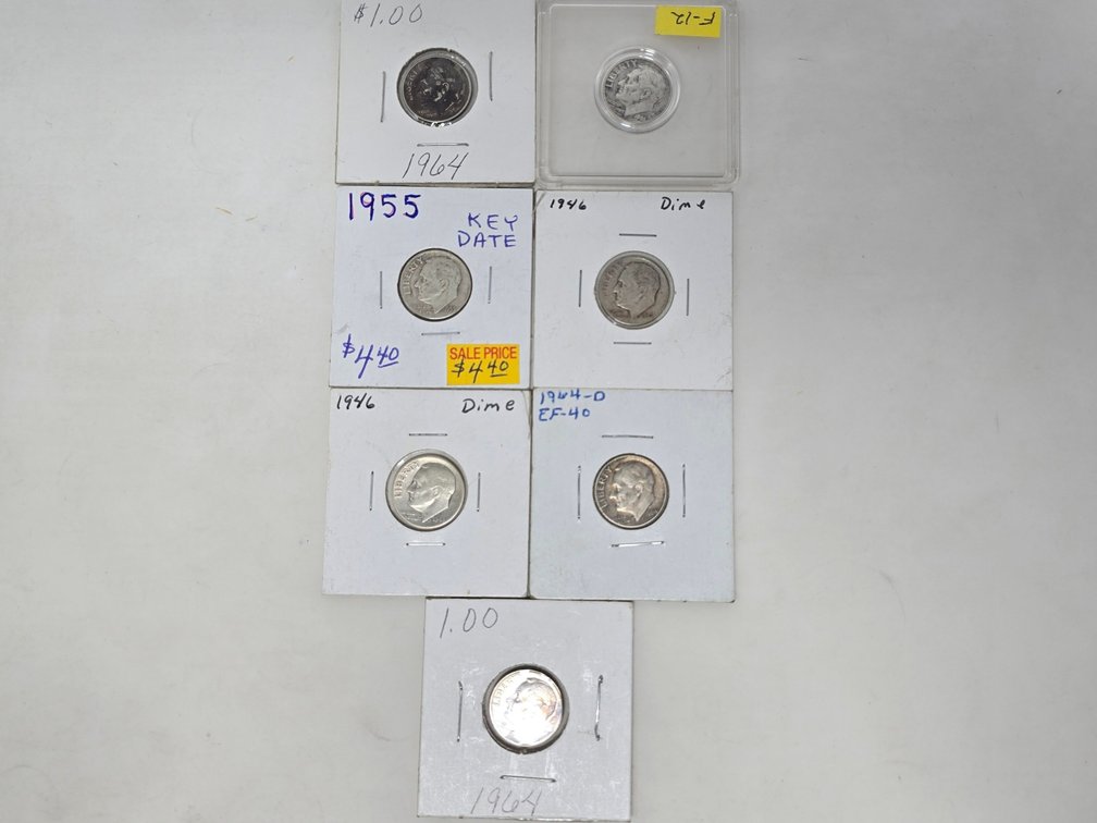 (7) Roosevelt Dime Collection